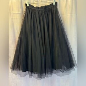Elegant Black Tulle Skirt